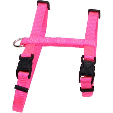 0.37 In. Adjustable Nylon Cat Harness - Figure H, Neon Pink